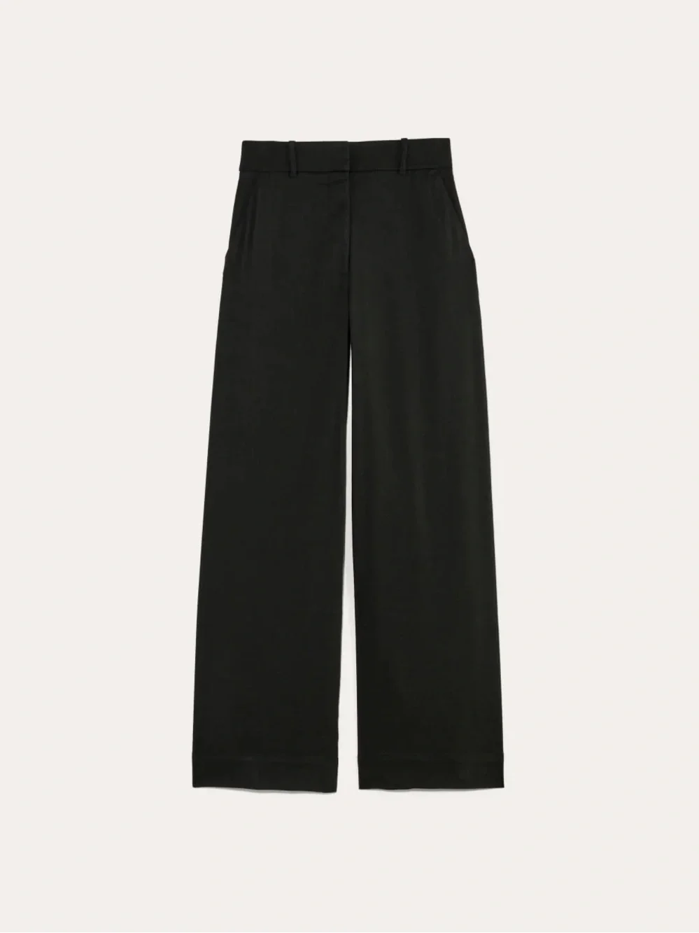 Everlane The Wide-Leg Pant Stretch Linen Black Size 8 NWOT European Flax